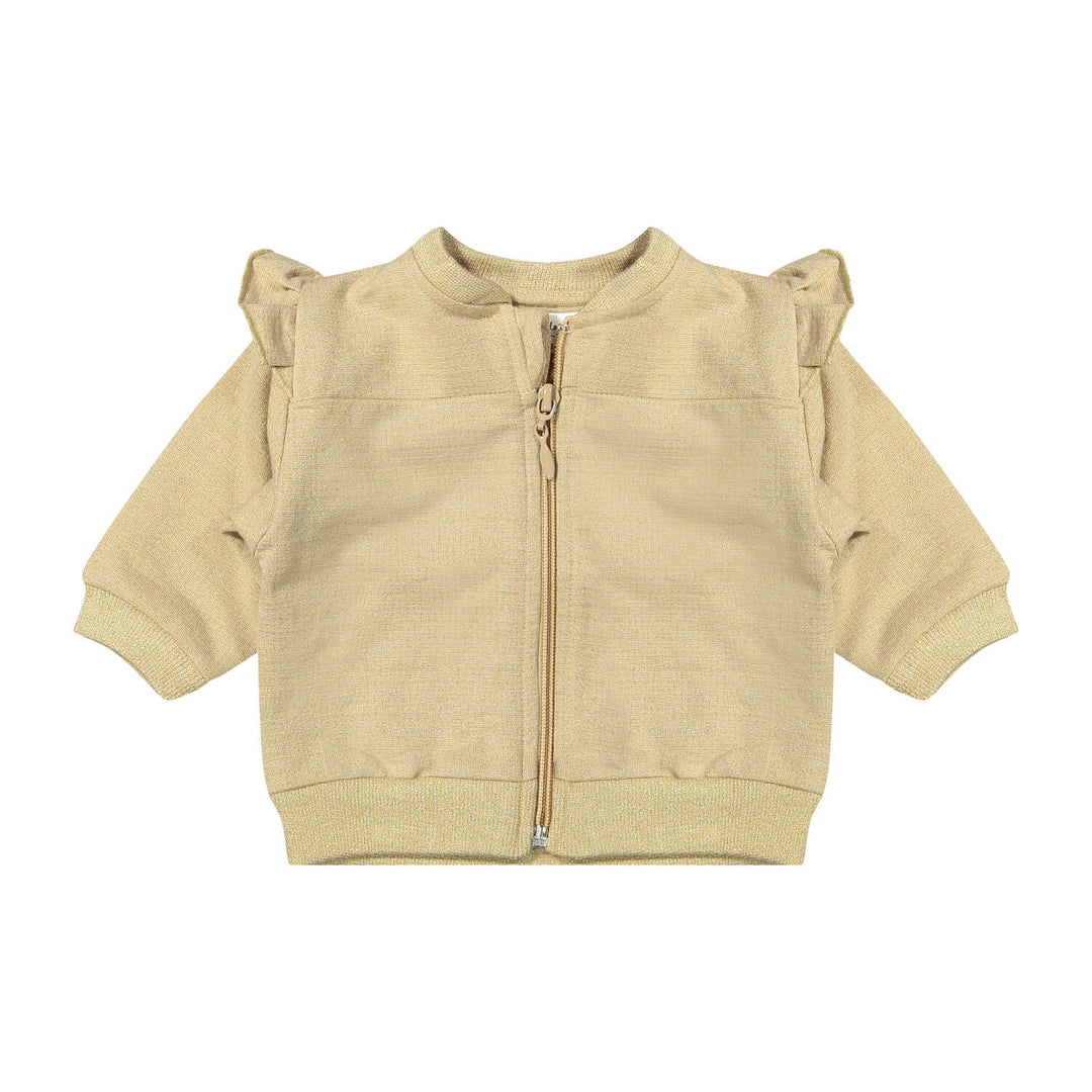 Riffle Bomber Noel Sweat Glitter - Meisjes Vest - Goud 1