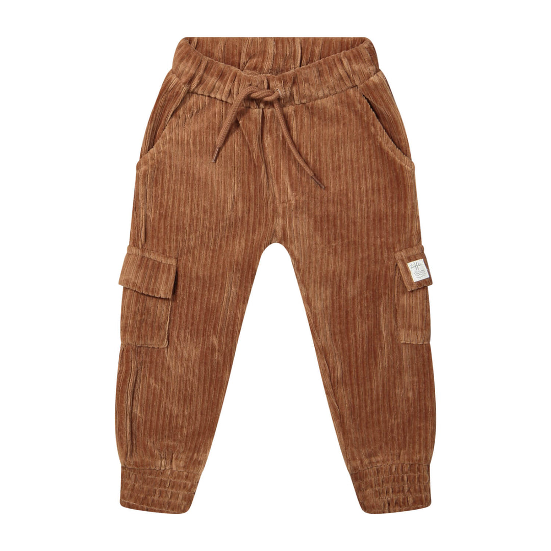 Riffle Cargo Pyke Rib Brown - Jongens Cargo Broek - Bruin 1