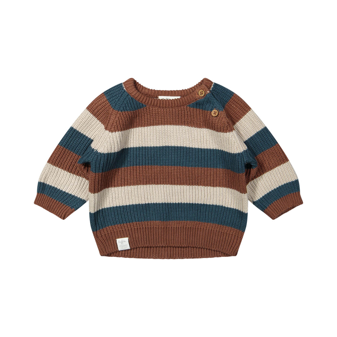 Riffle Sweater Stripe Knit Blue - Knit Sweater - Multicolor 1