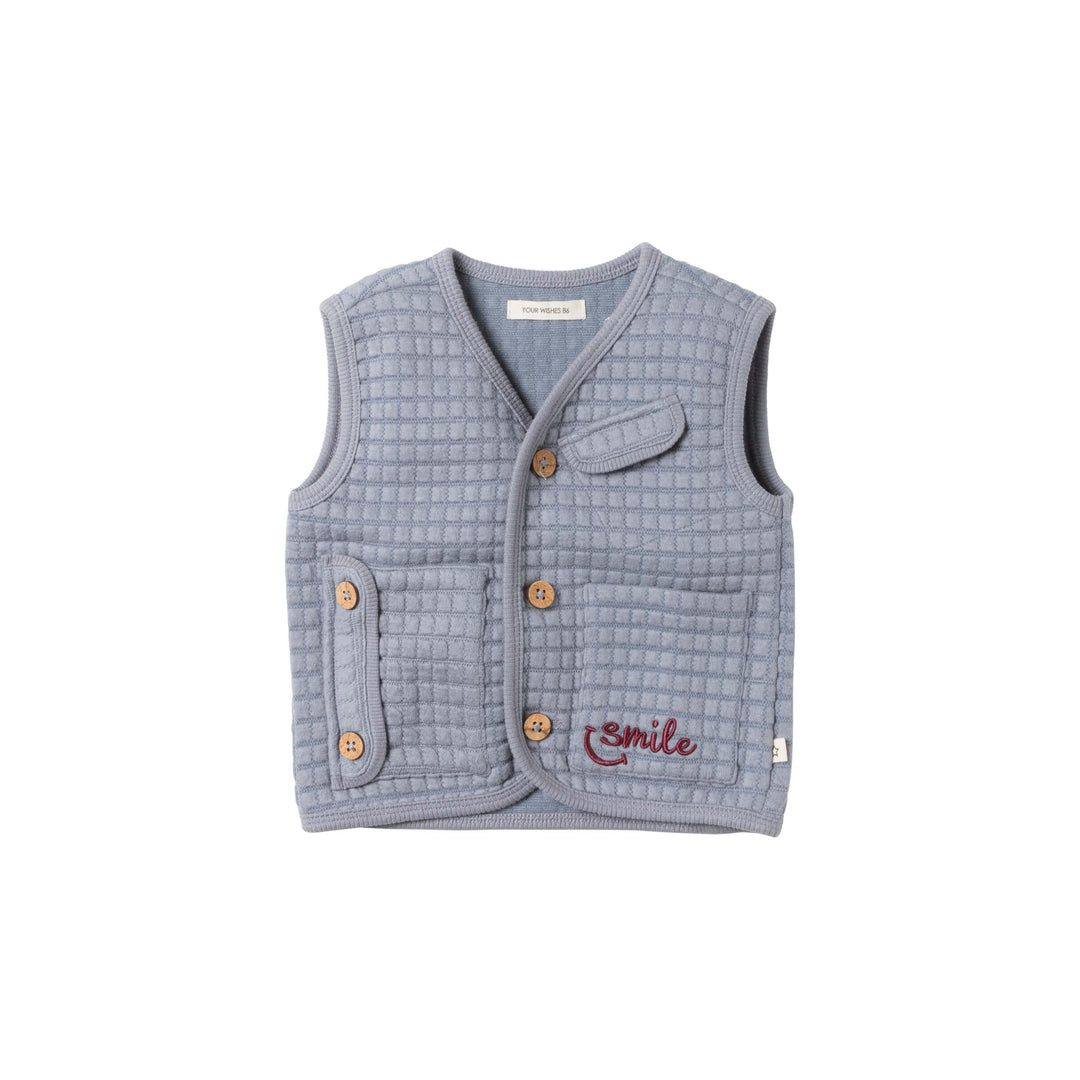 Your Wishes Blocks Gilet - Jongens Gilet - Blauw 1