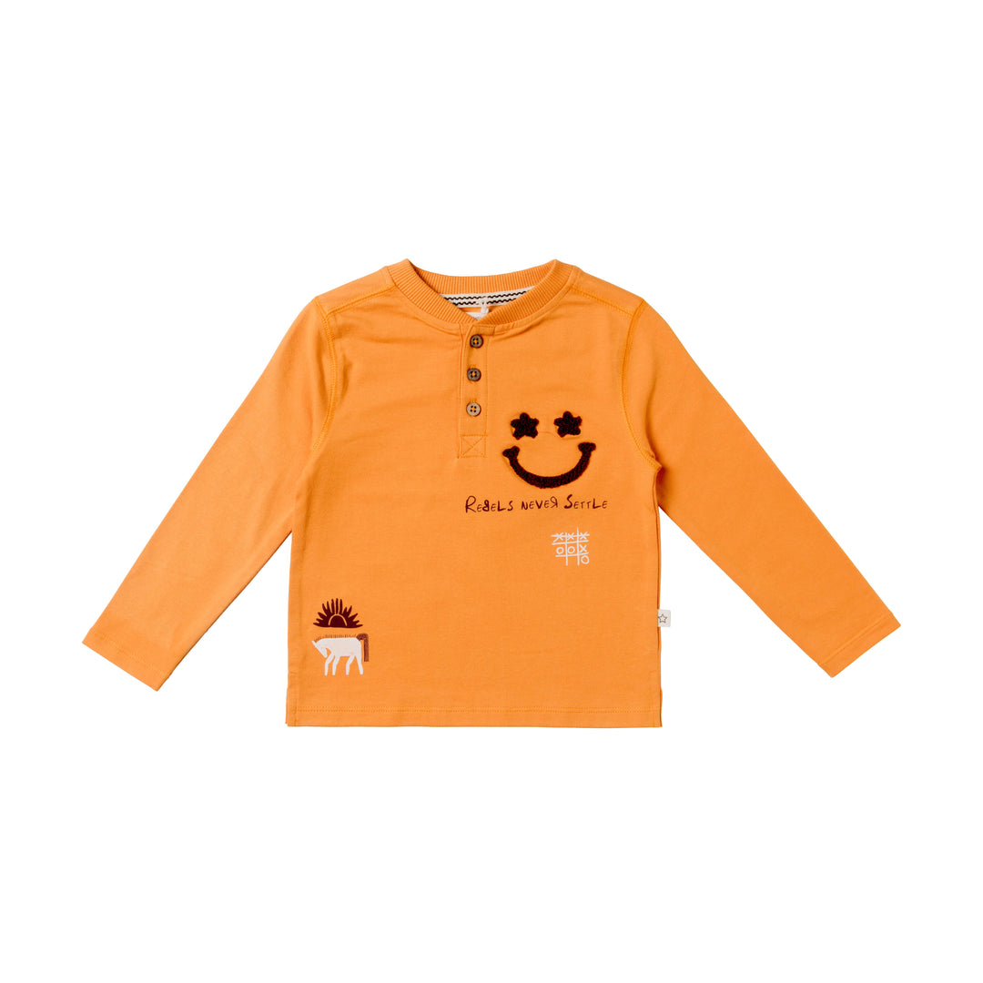 Your Wishes Solid Grandpa Longsleeve - Longsleeve - Oranje 1