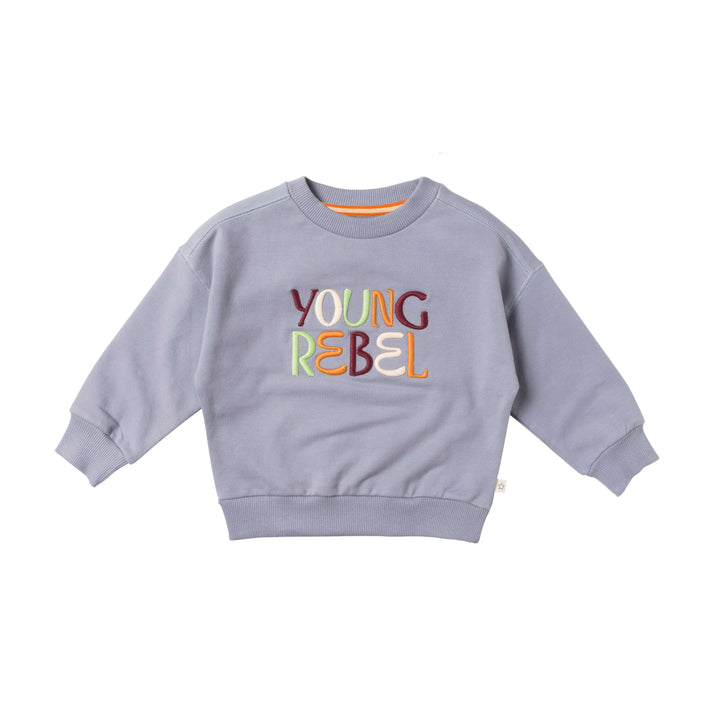 Your Wishes Solid Wide Sweater - Jongens Trui - Blauw 1